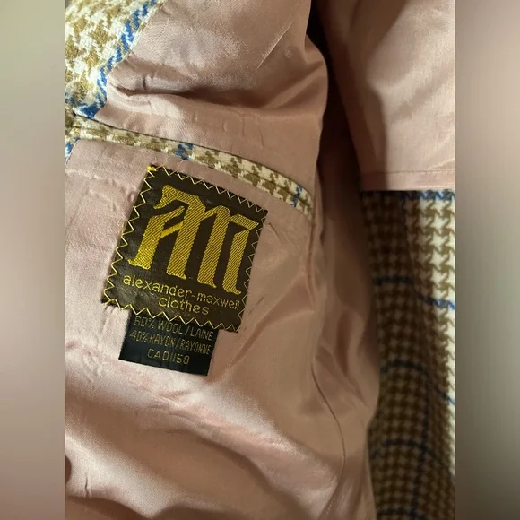 SOLD🍓VINTAGE - Houndstooth Overcoat Blazer - Picture 3 of 10